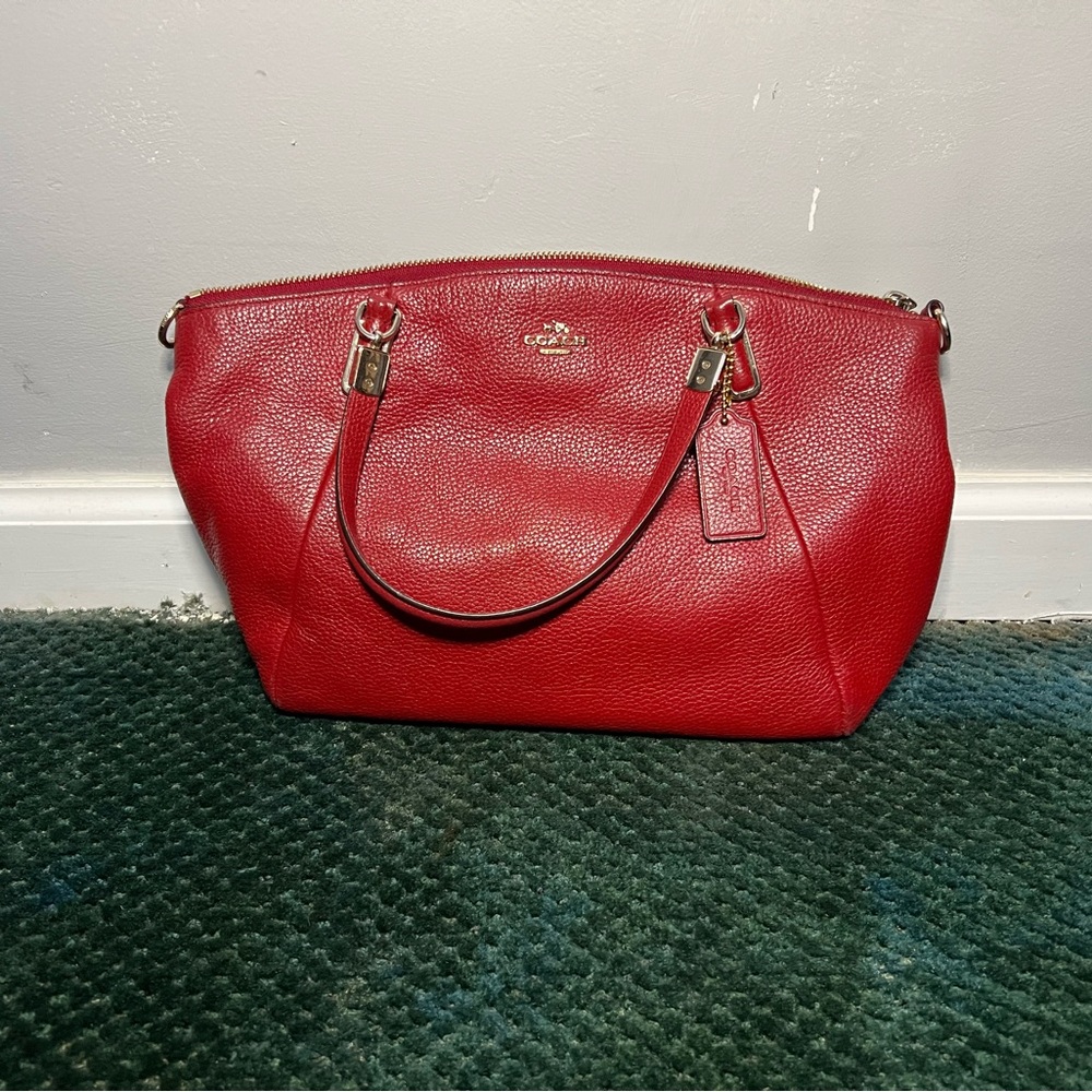 High End Designer Coach Handbag/Purse - Red